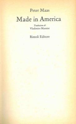 Made in America - Peter Maas - copertina