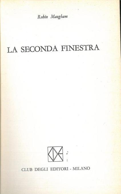 La seconda finestra - Robin Maugham - copertina