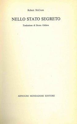 Nello stato segreto - Robert McCrum - copertina