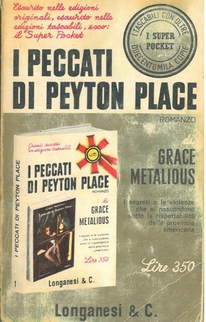 I peccati di Peyton Place - Grace Metalious - copertina