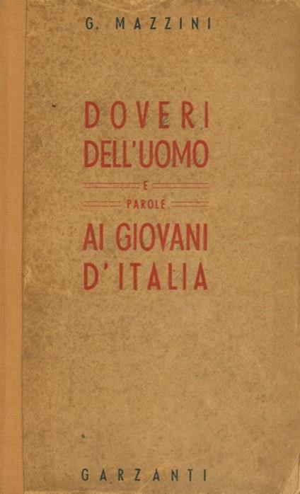Doveri dell'uomo - Giuseppe Mazzini - copertina