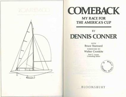 Comeback. My race for the Americàs Cup - Dennis Conner - copertina
