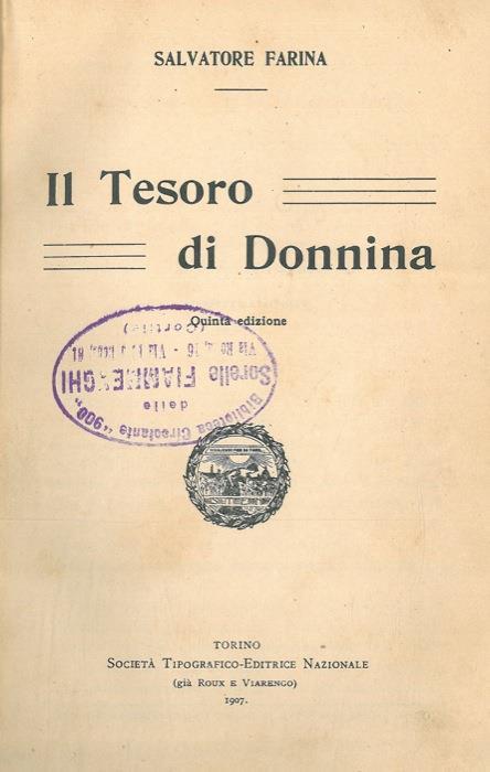 Il tesoro di Donnina - Salvatore Farina - copertina