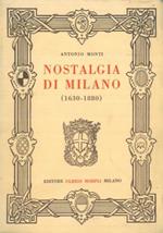 Nostalgia di Milano (1630. 1880)