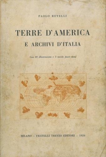 Terre d'America e archivi d'Italia - Paolo Revelli - copertina