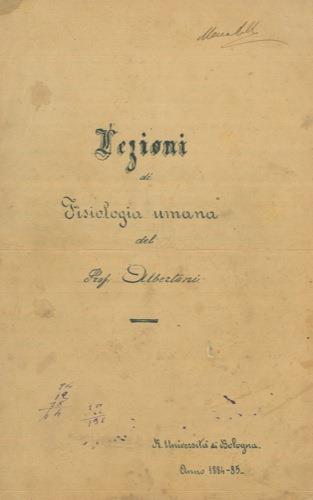 Lezioni di fisiologia umana - Pietro Albertoni - copertina