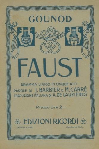 Faust. Dramma lirico in cinque atti - Jules Barbier - copertina