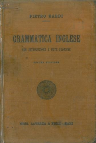 Grammatica inglese - Pietro Bardi - copertina