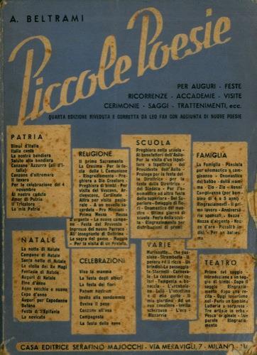 Piccole poesie per auguri - feste - ricorrenze - accademie - visite - cerimonie - saggi - trattenimenti, ecc - Arrigo Beltrami - copertina