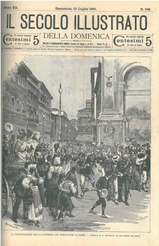 Dimostrazioni per la partenza dei bersaglieri da Roma - A. Bonamore - copertina