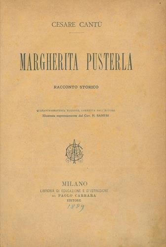 Margherita Pusterla. Racconto storico - Cesare Cantù - copertina