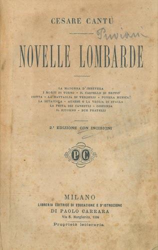 Novelle lombarde - Cesare Cantù - copertina