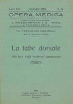 La tabe dorsale alla luce delle moderne conoscenze