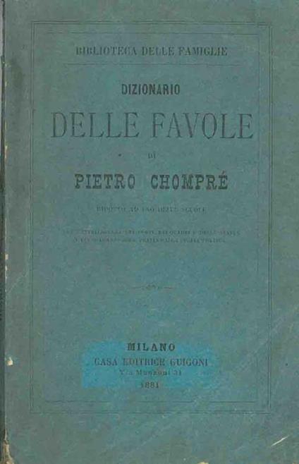 Dizionario delle favole - Pierre Chompré - copertina