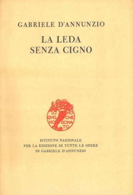 La Leda senza cigno - Gabriele D'Annunzio - copertina
