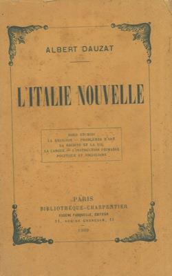 L' Italie nouvelle - Albert Dauzat - copertina