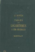 Tables de logarithmes a cinq decimales