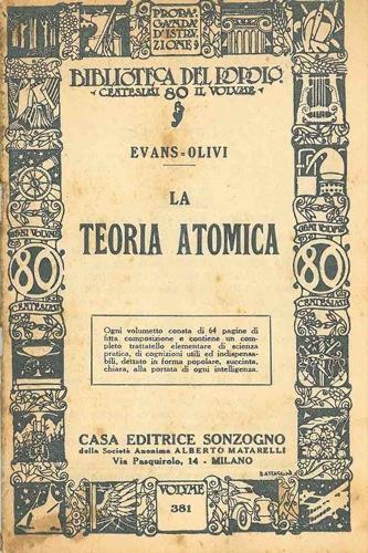La teoria atomica - Edward E. Evans-Pritchard - copertina