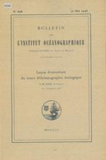 Leçon d'ouverture du cours d'Océanographie biologique