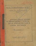 Appunti delle lezioni di trasmissioni e tecnica delle comunicazioni a lunga distanza