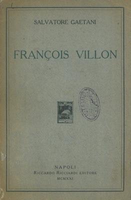 François Villon - Salvatore Gaetani - copertina