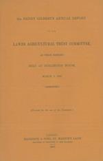Annual report to the lawes agricoltural trust committee, at their meeting