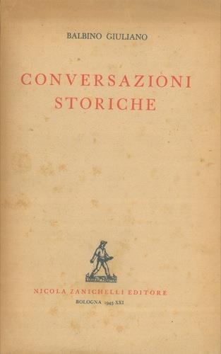 Conversazioni storiche - Giuliano Balbino - copertina