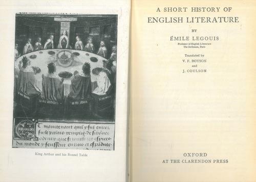 A Short History of English Literature - Émile Legouis - copertina