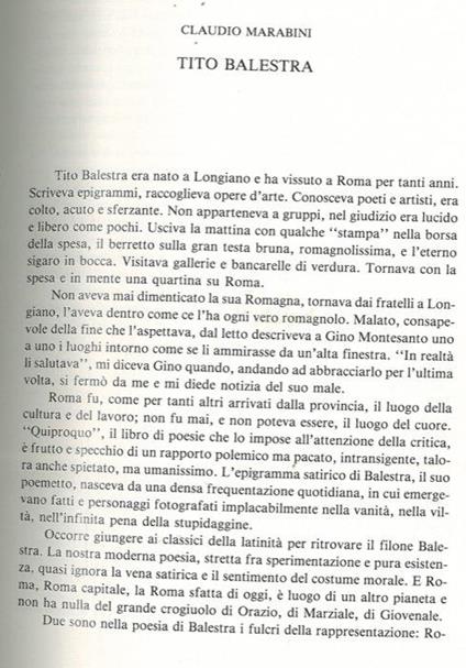 Tito Balestra - copertina