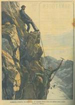 Copertina La Domenica del Corriere. Alpinista tenuto sette ore sospeso sopra l'abisso sul Monte Rosa