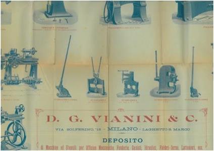 Manifesto Macchine utensili per Officine Meccaniche, Fonderie, Gasisti, Idraulici, Fabbri-ferrai, Lattonieri - copertina