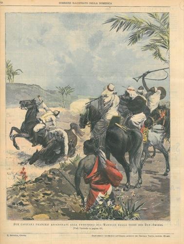 Due capitani francesi assassinati alla frontiera del Marocco dalla tribù dei Ben-Smires - copertina