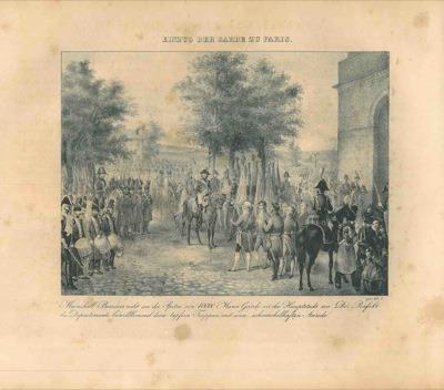 Litografia Einzug der Garde zu Paris. (La guardia a Parigi) - copertina