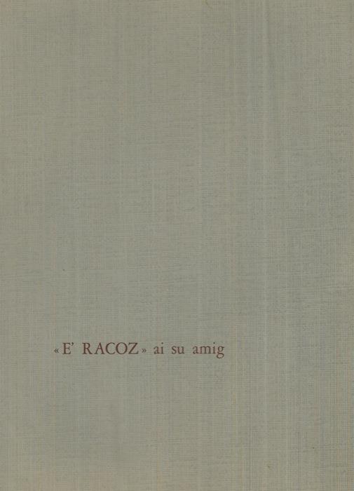 E' Racoz ai su amig. (S. Mercuriale, Forlì) - copertina