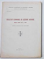 Risultati economici di aziende agrarie negli anni 1931 e 1932