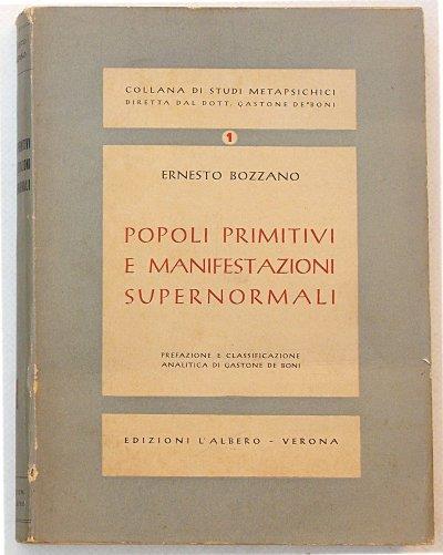 Popoli primitivi e manifestazioni supernormali - Ernesto Bozzano - copertina