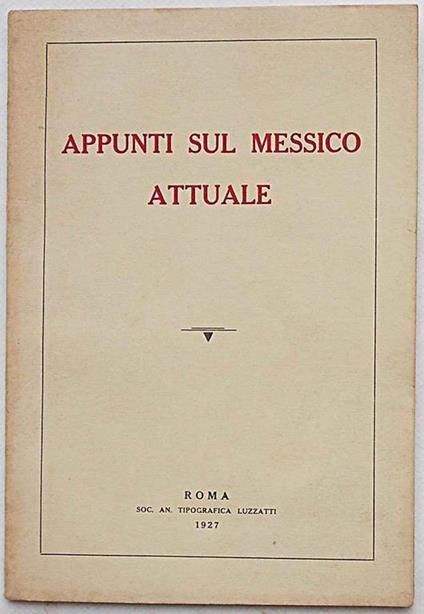 Appunti sul Messico attuale - copertina