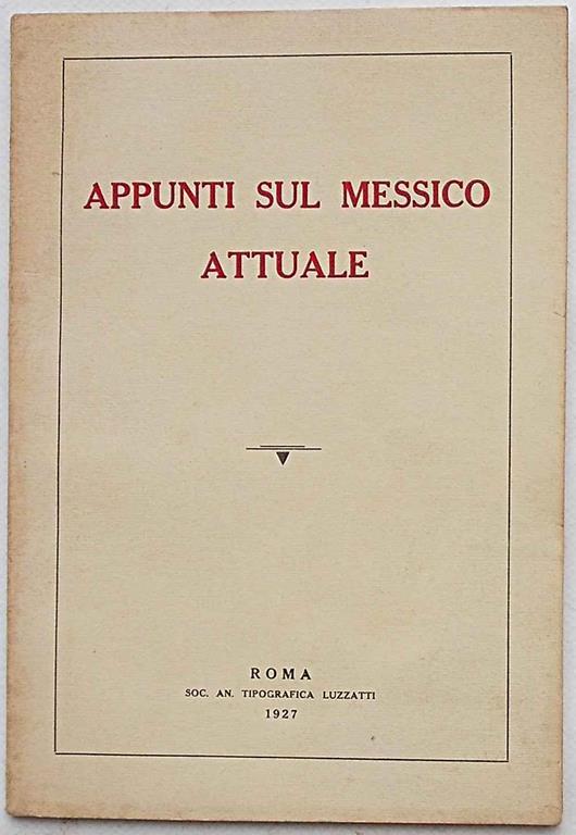 Appunti sul Messico attuale - copertina