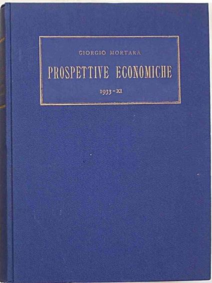 Prospettive economiche - Giorgio Mortara - copertina