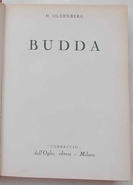 Budda - Hermann Oldenberg - copertina
