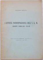 L' attività fototopografica dell'I.G.M. durante l'a