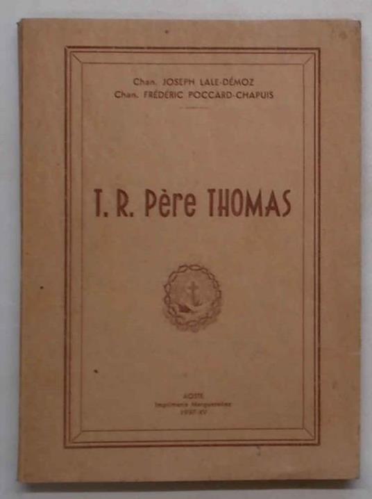 T.R. Père Thomas - J. Lale-Demoz - copertina