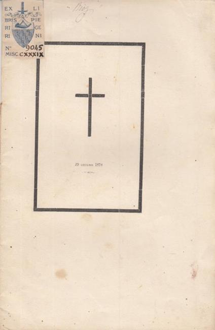 Ricordo dell'ingegnere giovanni paoli - G. B. Carrara - copertina