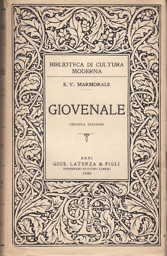 Giovenale - Enzo V. Marmorale - copertina