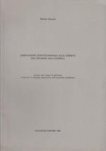 Limitazioni costituzionali alla libertà del ricorso alla guerra