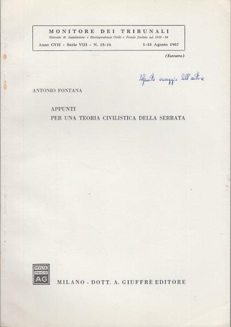 Appunti per una teoria civilistica della serrata - Antonio Fontana - 3