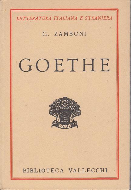 Goethe - Giuseppe Zamboni - copertina