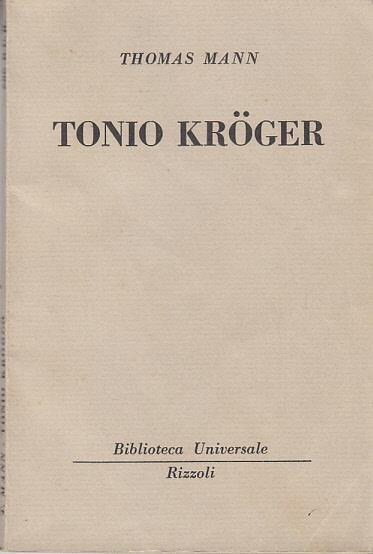 Tonio Kr?ger - Thomas Mann - copertina