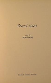 Bronzi cinesi - Mario Bussagli - copertina