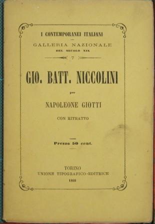 Gio. Battista Niccolini - Napoleone Giotti - copertina